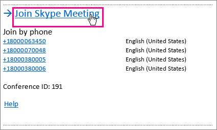 use outlook for a skype meeting