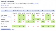 Meeting Availability Poll