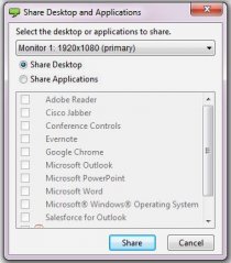 Select Share Desktop