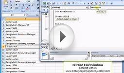 Advanced Excel Macro Tutorial 1- online vba training