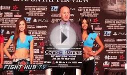 Cotto vs. Martinez final press conference & face off video