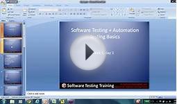 Day 1 Session - Software Testing Training Online Course