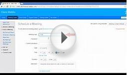 How to Schedule a Cisco WebEx Meeting from the WebEx Site