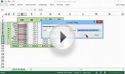 Microsoft Office Excel 2013 Tutorial: Accessing Quick