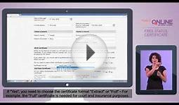 Public Services Online: Free Status Certificate