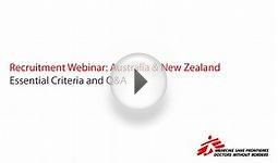 Recruitment Webinar: Australia & New Zealand