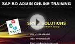 SAP BO ADMIN ONLINE TRAINING | BO ADMIN COURSE DETAILS