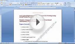 SoapUI Online Training Videos - What is Webservice , SOAP