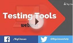 Testing Tools Online Training | Testing Tools webinar