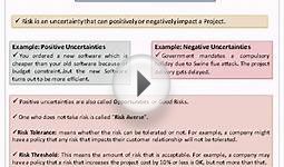 What is Project Risk Management? | PMP Online Training Videos